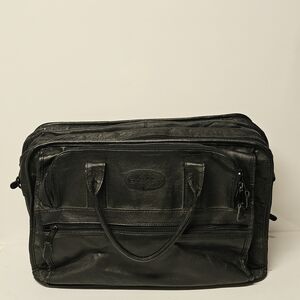 Bugatti Black Briefcase Laptop Bag – Multi-Compartment